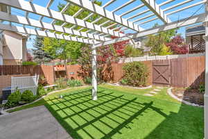 Backyard patio and pergola