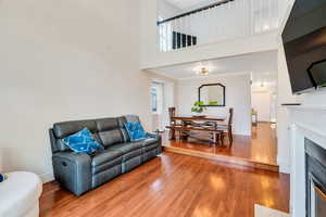 Two-story living room