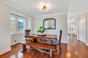 Dining space with lots of natural light