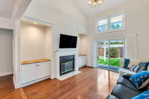 Vaulted ceilings and beautiful hardwood floors