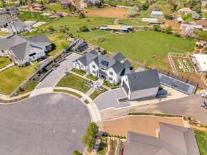 Aerial view of residential area