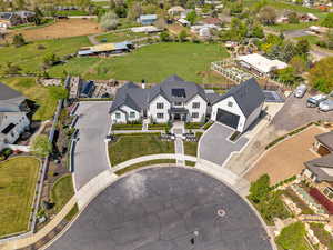 Aerial view of residential area