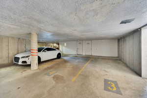 Garage with a parking garage and storage room #4