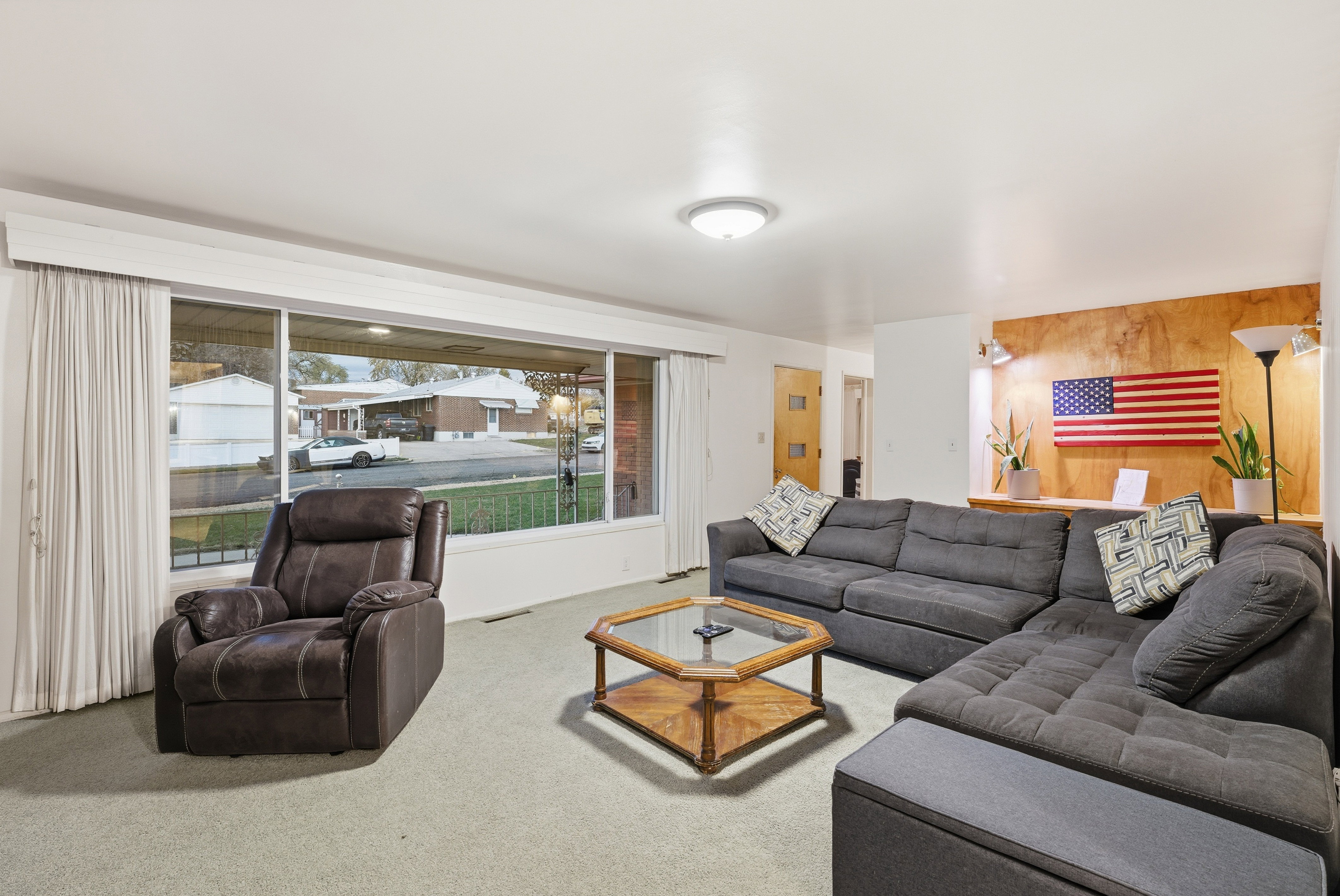 View of carpeted living room