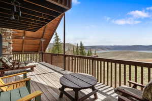 Deck with a mountain view
