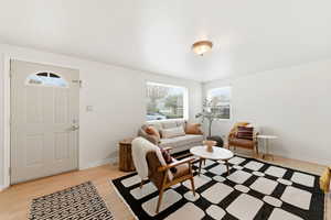 Front living room with light wood LVP floors