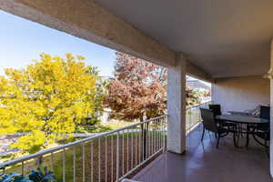 Top Floor Balcony with outdoor dining space