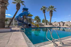 Water slide at The Clubhouse Pool and Amenities