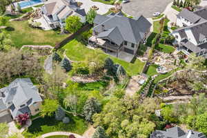 Aerial view of residential area