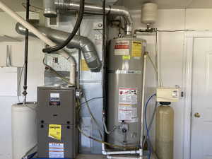 Utilities with strapped water heater