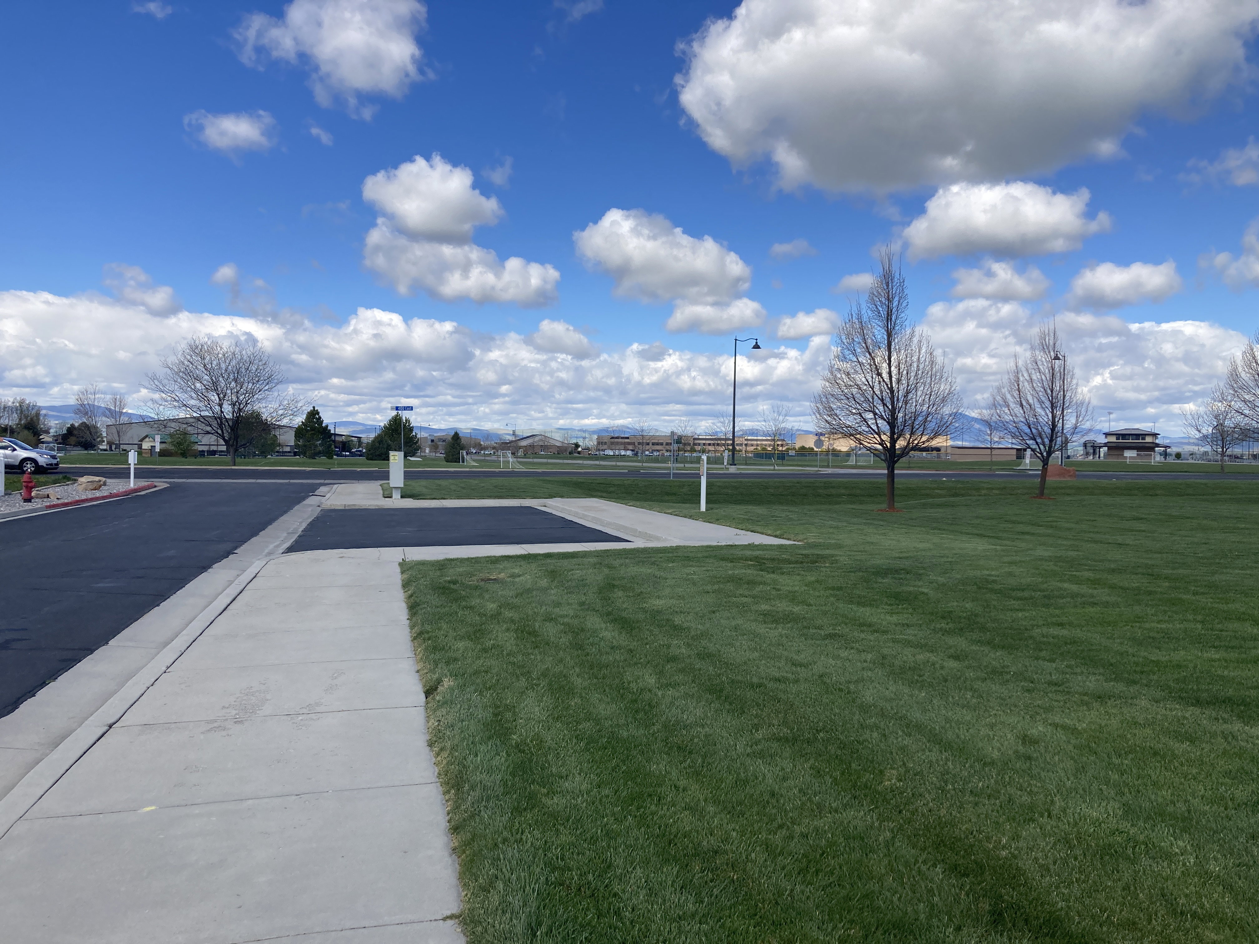 View of green lawn