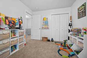Play area large closet with organizer
