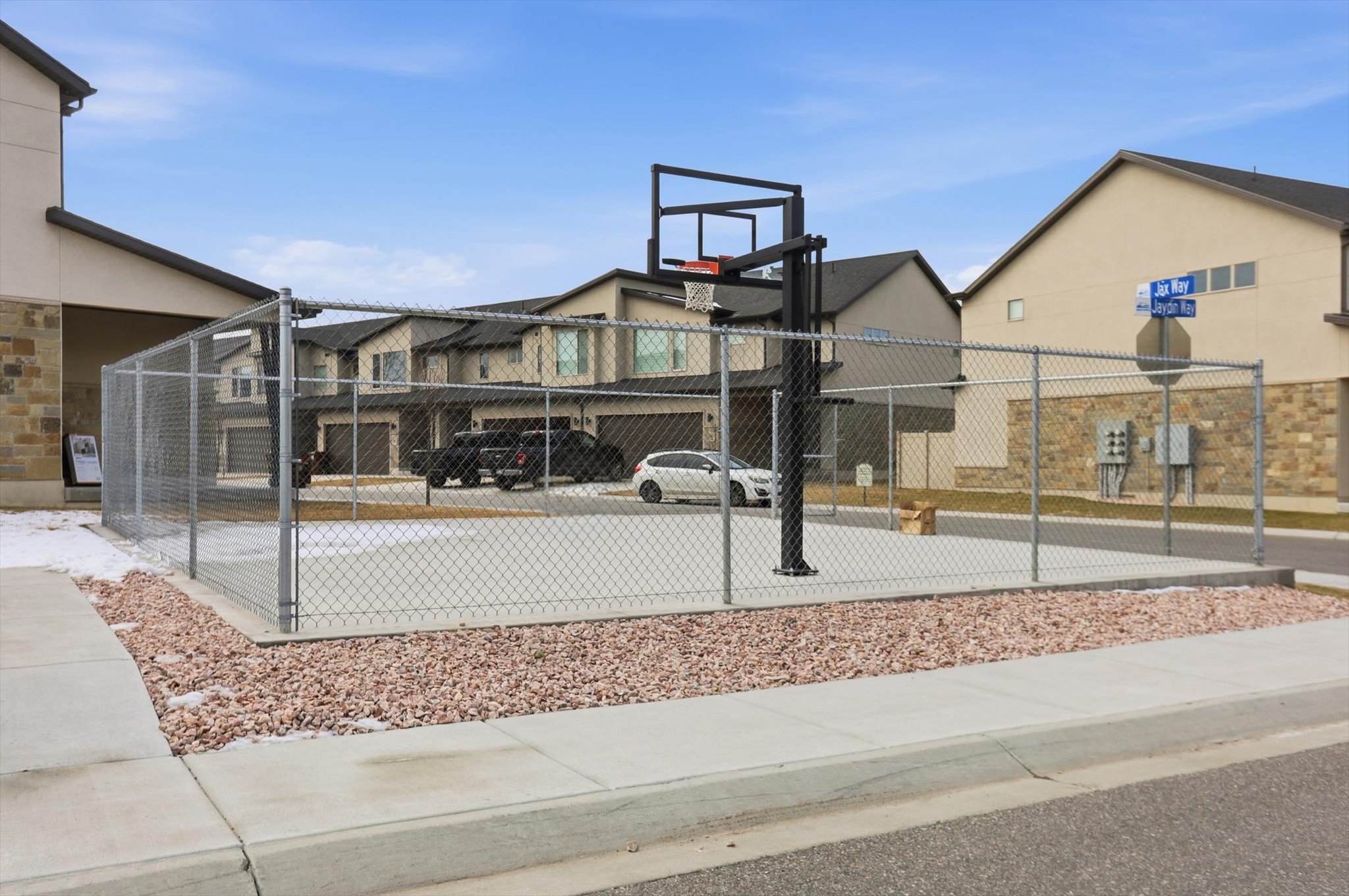 View of basketball court featuring community basketball court
