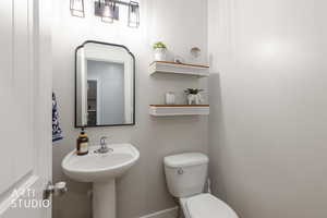 Half bath with toilet