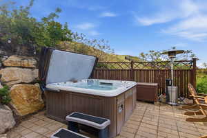 Hot tub terrace and patio