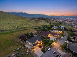View of subject property featuring a mountain backdrop