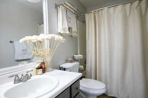 Main bath with a tub/shower.