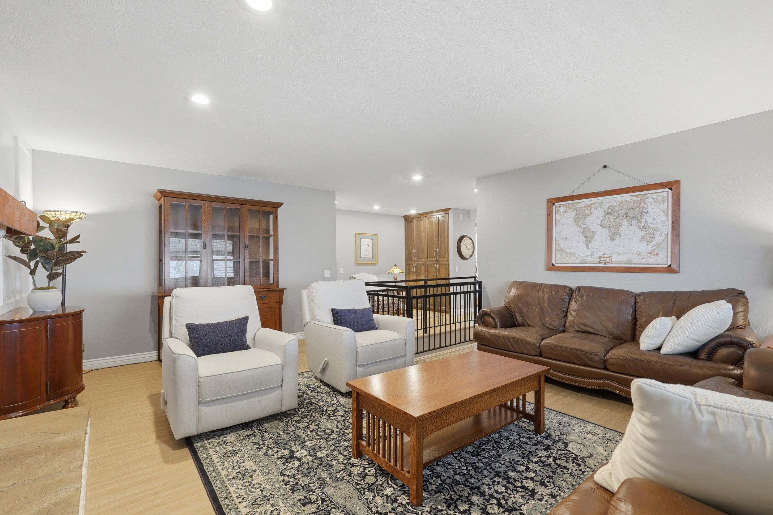 Living room with fireplace