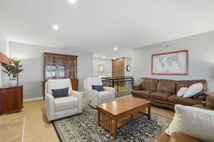 Living room with fireplace