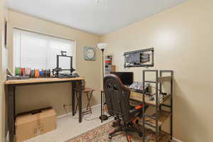 lower level bedroom used as a craftroom