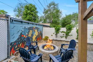 Backyard fire pit