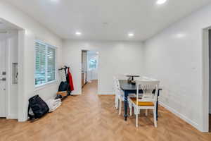 Separate dining/study area