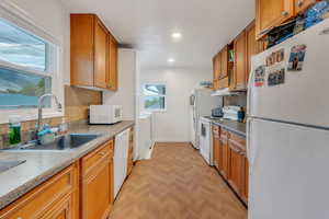 Kitchen has a good amount of storage space