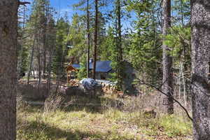 Exterior view of a metal roof