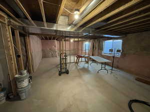 View of below grade area