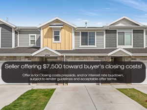 Seller offering $7,500 toward buyer's closing costs, prepaids, and/or interest rate buydown, subject to lender guidelines and acceptable offer terms.