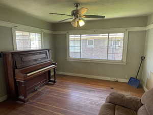 Hardwood floors in front family room