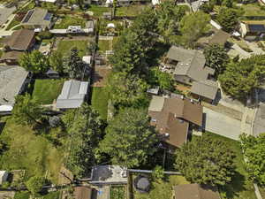 Aerial view of residential area