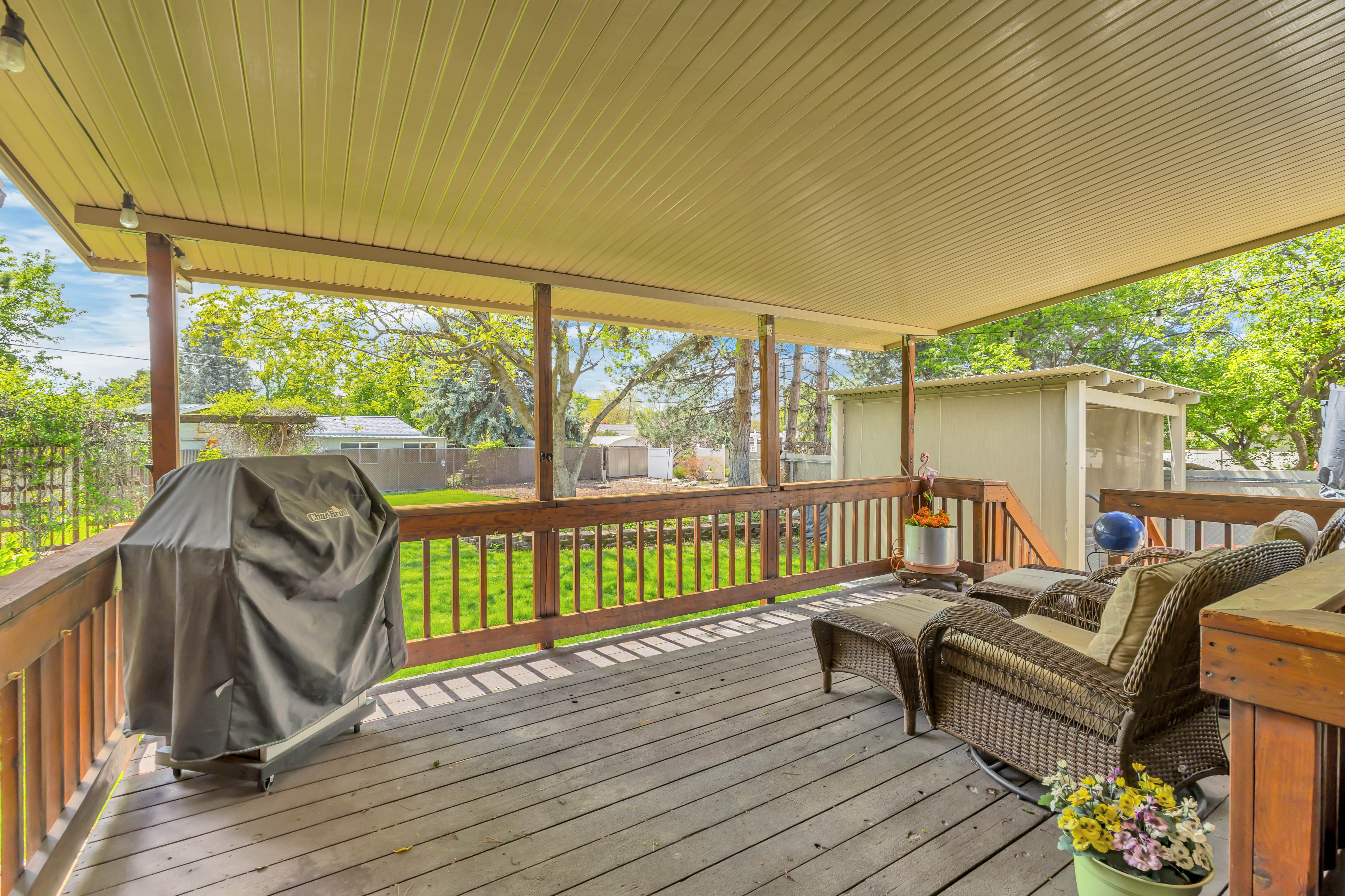 Deck with a grill
