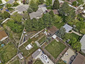 Aerial view of residential area