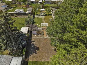 Aerial view of residential area