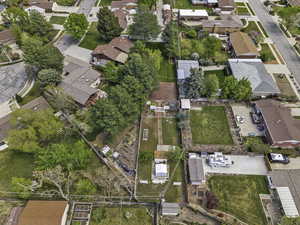 Aerial view of residential area