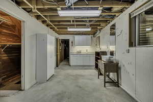 View of unfinished below grade area