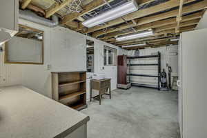 View of unfinished basement