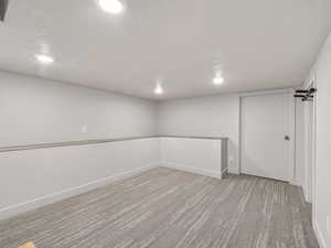 Vinyl flooring in basement