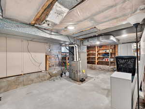 Unfinished utility room