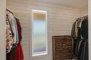 View of walk in closet
