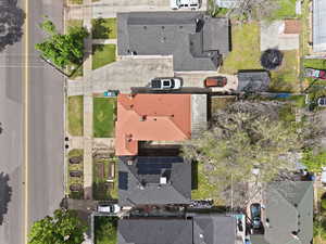 Aerial view of residential area