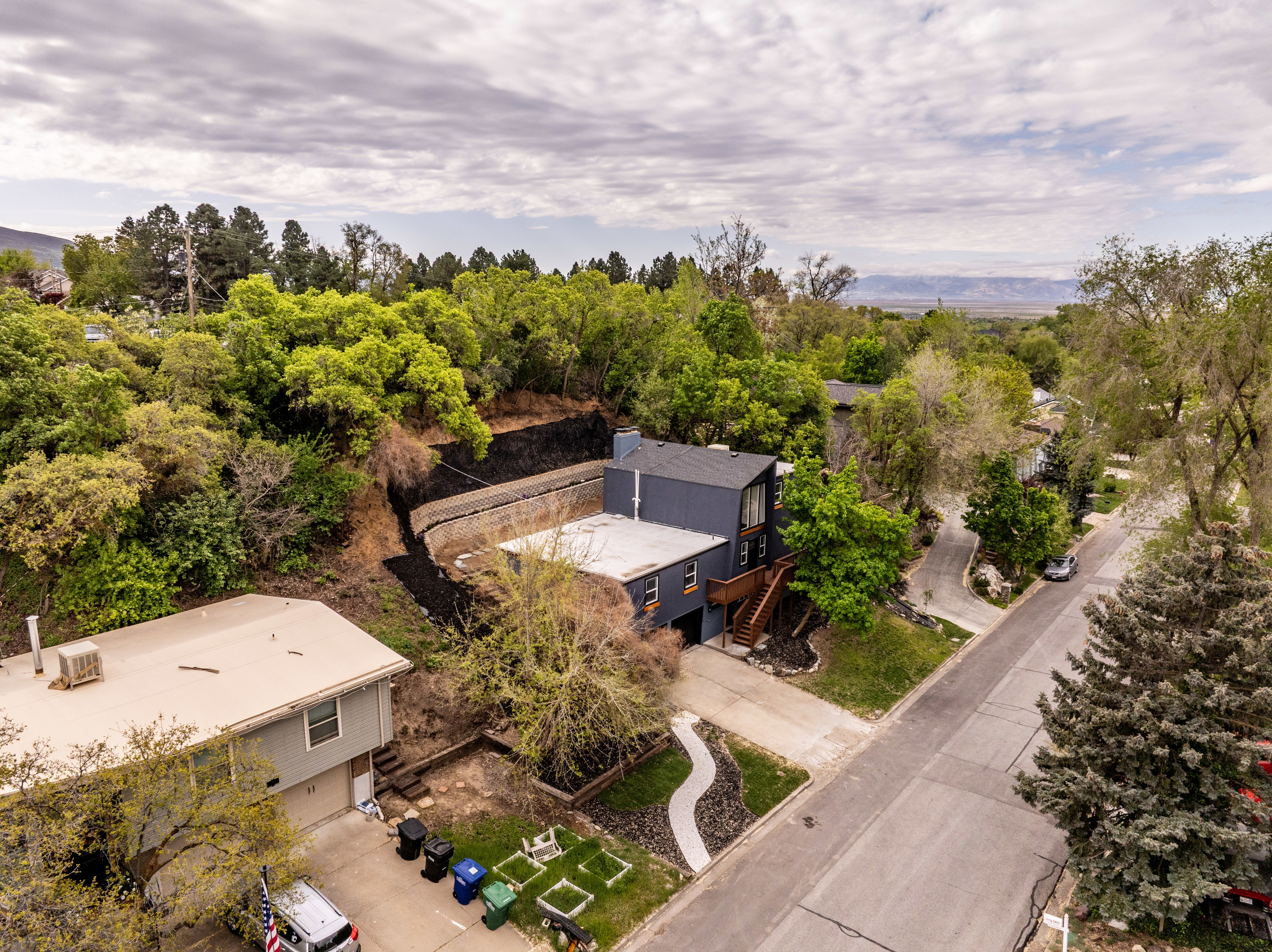 View from above of property