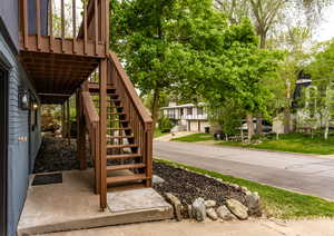 View of patio / terrace with stairs
