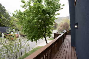Deck with a mountain view