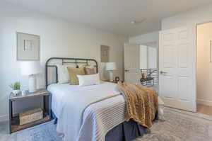 Bedroom with baseboards