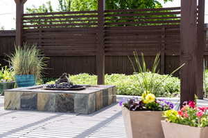 View of patio / terrace with an outdoor gas fire pit