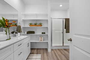 Storage area featuring a sink