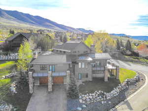 Back view facing West with view of a east mountain backdrop