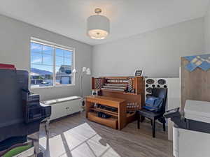 Study/office or formal living room. Currently used as organ room.
